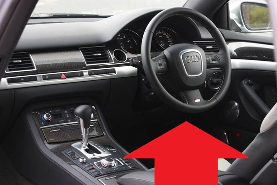 Audi A8 D3 diagnostic obd2 port location picture