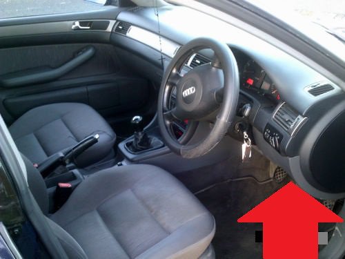 Audi A6 C5 diagnostic obd2 port location picture