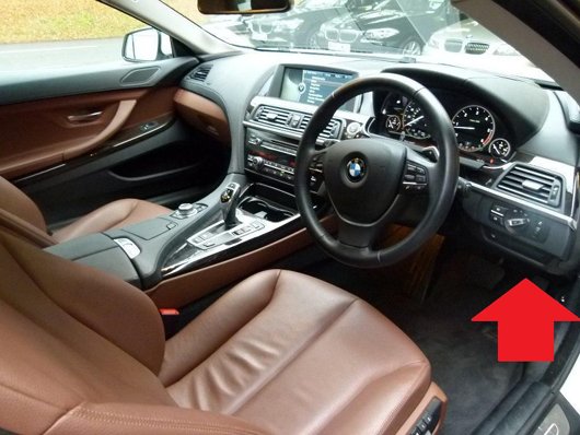 BMW f12 f13 6 series diagnostic port location picture