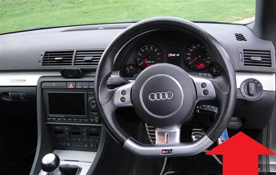 Audi A4 B7 diagnostic obd2 port location picture