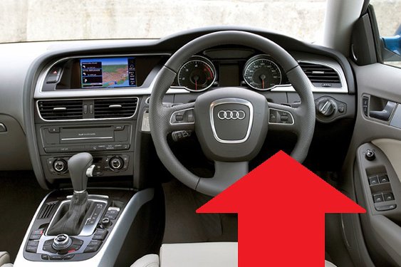 Audi A5 diagnostic OBD2 port location picture