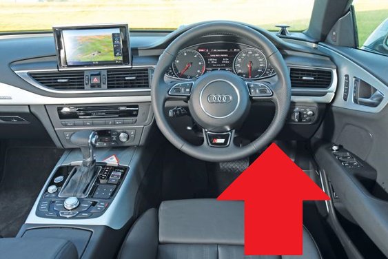 Audi A7 diagnostic obd2 port location picture