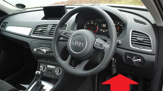 Audi Q3 diagnostic obd2 port location picture
