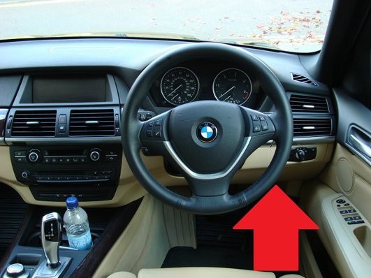 BMW x5 e70 diagnostic port location picture