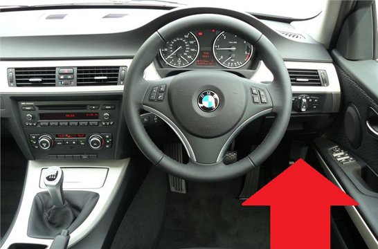 BMW E46 3 series diagnostic port location picture